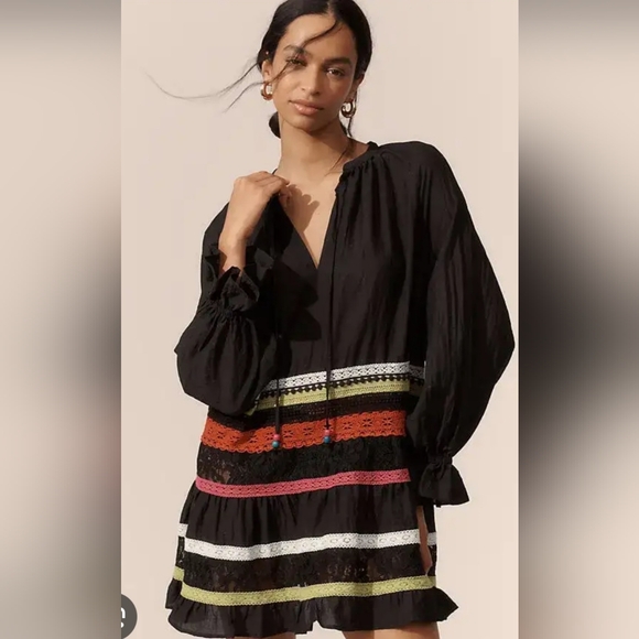 Anthropologie Dresses & Skirts - &.Layered Mixed Lace Tunic Anthropologie One Size Nwot